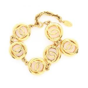 CHANEL Coco Mark Bracelet, Gold Plated, Women's